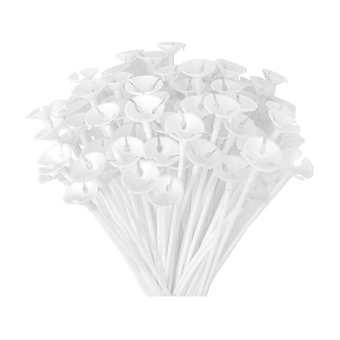 Vente en gros Blanc Handheld Hand Holder Ballon 40 cm Balloon Sticks and Cups