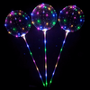 Ballon à bulles de décoration de fête PVC clair ballon Bobo à lumière LED ronde transparente